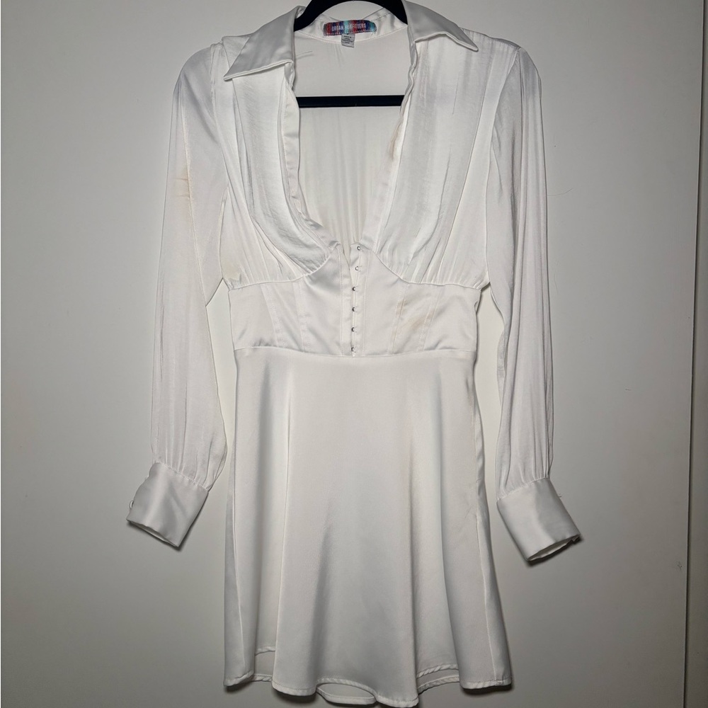 Urban Outfitters White Corset Waist Dress